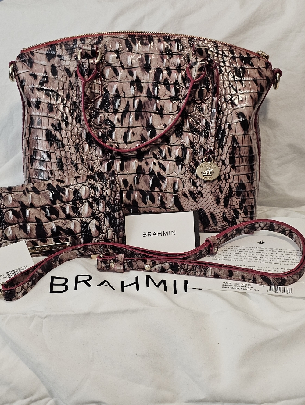 Brahmin Solid Ruby Prowl Duxbury and Ady Wallet - Picture 2 of 10